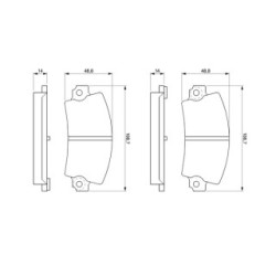 Brake Pad Set BOSCH 0986463490 OE Ref 60 25 071 056