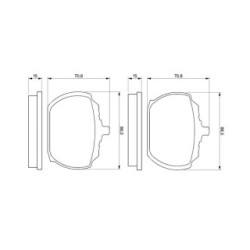 Jeu de plaquettes de frein BOSCH 0986463641 pour FORD TRANSIT OE 91109274 BOSCH