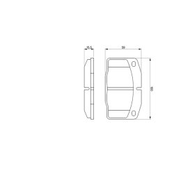 Jeu de plaquettes de frein BOSCH 0986465141 pour BEDFORD, VAUXHALL OE 1605788 BOSCH