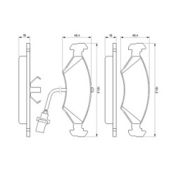 Brake Pad Set BOSCH 0986466403 OE Ref 1595524