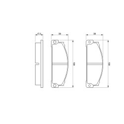 Plaquettes de frein BOSCH 0986466471 pour FIAT 127, 131, RITMO
