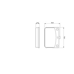 Jeu de plaquettes de frein BOSCH 0986467031 pour MAZDA, MITSUBISHI, TOYOTA