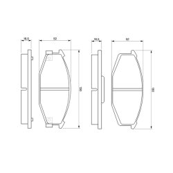 Plaquettes de frein BOSCH 0986468320 pour NISSAN 280ZX, ZXT, URVAN