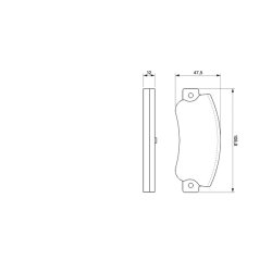 Jeu de plaquettes de frein BOSCH 0986468411 pour FIAT, LANCIA