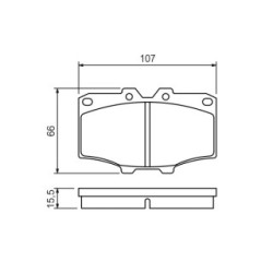 Jeu de plaquettes de frein BOSCH 0986468520 pour TOYOTA HILUX, LAND OE AY040TY030 BOSCH