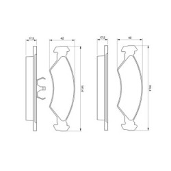 Brake Pad Set BOSCH 0986468570 OE Ref 5018193