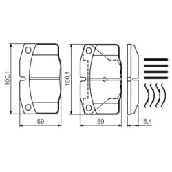 Brake Pad Set BOSCH 0986469390 OE Ref 1605788