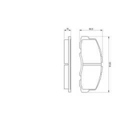 Brake Pad Set BOSCH 0986469550 OE Ref MB277192