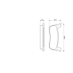 Jeu de plaquettes de frein BOSCH 0986469570 pour NISSAN FIGARO, MICRA, PAO BOSCH