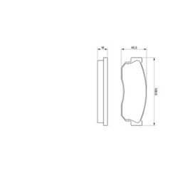 Jeu de plaquettes de frein BOSCH 0986469580 pour NISSAN, SUBARU SUNNY, JUSTY, LIBERO BOSCH