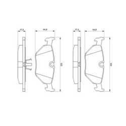 Brake Pad Set BOSCH 0986469960 OE Ref 34 21 1 154 221