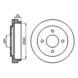 Brake Drum BOSCH 0986477069 OE Ref 43206 5F014