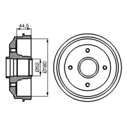 Tambour de frein BOSCH 0986477070 pour CITROEN, PEUGEOT OE 424732