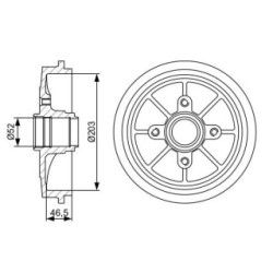 Brake Drum BOSCH 0986477126 OE Ref 4247 40