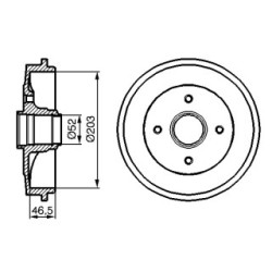 Brake Drum BOSCH 0986477127 OE Ref 9208531