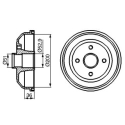 Brake Drum BOSCH 0986477134 OE Ref 418000