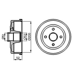 Tambour de frein BOSCH 0986477135 pour VAUXHALL CORSA, TIGRA, CORSAVAN OE 418001 BOSCH