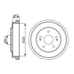 Tambour de frein BOSCH 0986477147 pour HONDA CR-V, HR-V OE 42610-S70-000