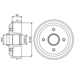 Brake Drum BOSCH 0986477155 OE Ref 4247 44