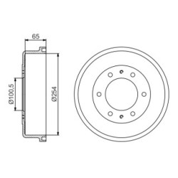 Brake Drum BOSCH 0986477163 OE Ref 432060F001