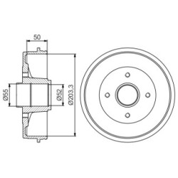 Brake Drum BOSCH 0986477171 OE Ref 77 00 840 711