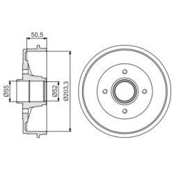 Brake Drum BOSCH 0986477172 OE Ref 4320000Q0C