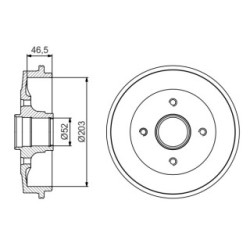 Brake Drum BOSCH 0986477184 OE Ref 4247 45