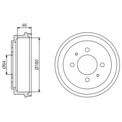 Brake Drum BOSCH 0986477186 OE Ref MB699290