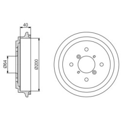 Brake Drum BOSCH 0986477188 OE Ref 43511 63B10