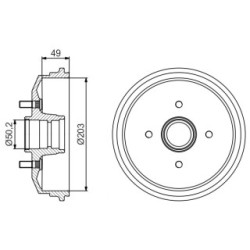Brake Drum BOSCH 0986477190 OE Ref 1057814