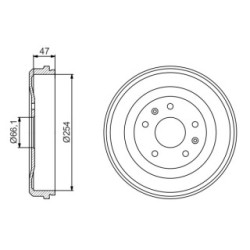 Brake Drum BOSCH 0986477193 OE Ref SDC 1001 30