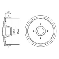 Brake Drum BOSCH 0986477201 OE Ref 4247 49