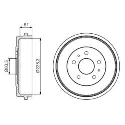 Brake Drum BOSCH 0986477219 OE Ref 1458826