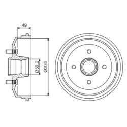 Brake Drum BOSCH 0986477226 OE Ref 1057814