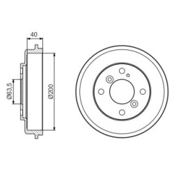 Brake Drum BOSCH 0986477240 OE Ref 1535923