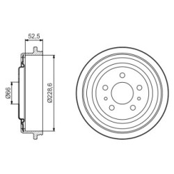 Brake Drum BOSCH 0986477248 OE Ref 77 00 510 513