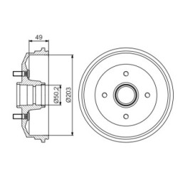 Brake Drum BOSCH 0986477259 OE Ref 6920711