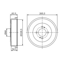 Brake Drum BOSCH 0986477272 OE Ref 4320670A10