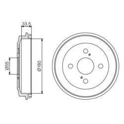 Brake Drum BOSCH 0986477315 OE Ref 42431 B1011 BOSCH