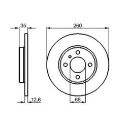 Brake Disc BOSCH 0986478029 OE Ref 34 11 6 752 434