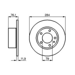 Brake Disc BOSCH 0986478037 OE Ref 34 11 1 163 133