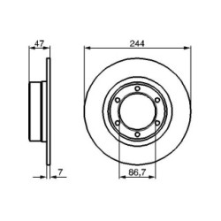 Brake Disc BOSCH 0986478050 OE Ref 95 599 322