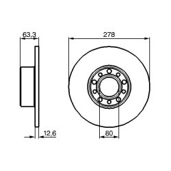 Disque de frein BOSCH 0986478058 pour MERCEDES 8, 123 BOSCH
