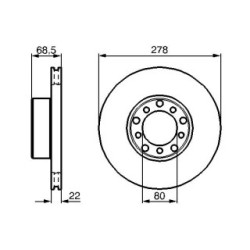 Brake Disc BOSCH 0986478061 OE Ref A 126 420 01 72