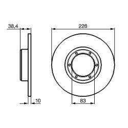 Disque de frein BOSCH 0986478103 OE 7700502515