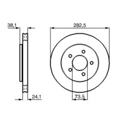 Brake Disc BOSCH 0986478109 OE Ref 04721820AF
