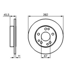 Disque de frein BOSCH 0986478114 pour MERCEDES 190 OE 1A7760 BOSCH