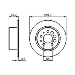 Brake Disc BOSCH 0986478143 OE Ref 12057824