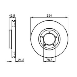 Disque de frein BOSCH 0986478160 pour FORD TRANSIT OE 1514234 BOSCH