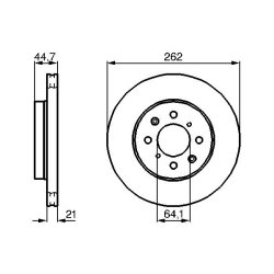 Disque de frein BOSCH 0986478174 pour HONDA, MG, ROVER OE 45251-SCC-900 BOSCH